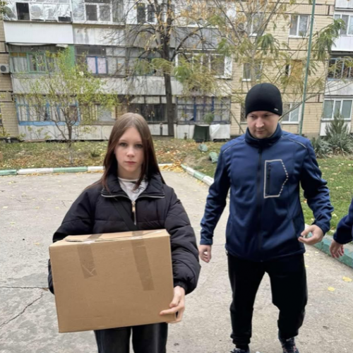 Наша команда доставила продукти харчування для родин у місті Марганець Наша команда доставила продукти харчування для родин у місті Марганець